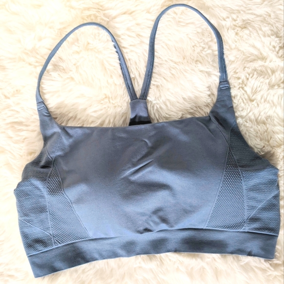 NWOT Sweaty Betty London Light Baby Blue Padded Sports Bra, large, racerback - Picture 1 of 7